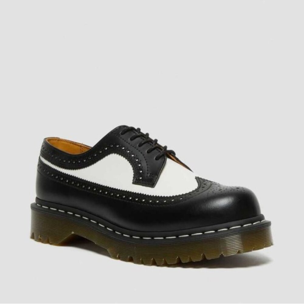 Dr. Martens Black and White Loafers with Air-Cushioned Sole - Picture 2 of 10